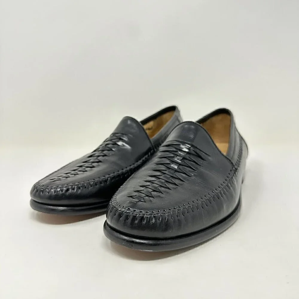 Rangoni Black Leather Slip on‎ Loafer Shoes US Size 8.5